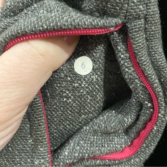 Lululemon Apres Sport Tweed Jacket Long Soft Fleece Hooded Gray Size 6 - Picture 10 of 14